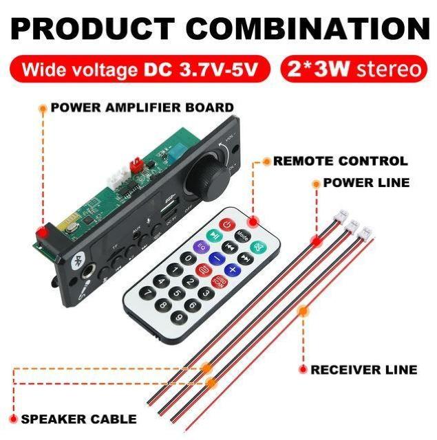 DIY MP3 デコーダーボード DC5V 1A 6W アンプ内蔵 Bluetooth 5.0 ブルートゥース 3.5mm < 自動車/バイク DIY MP3 デコーダーボード DC5V 1A 6W アンプ内蔵 Bluetooth 5.0 ブルートゥース 3.5mm < 自動車/バイク