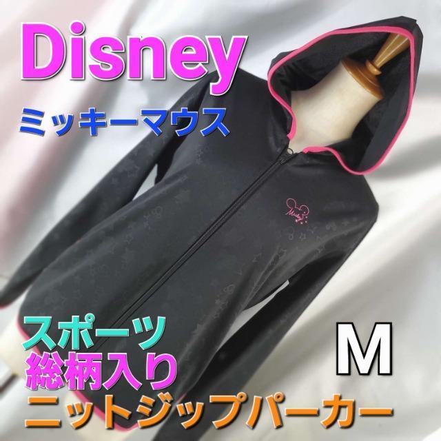 込み★104★ディズニー/ミッキーマウス★総柄入りジップパーカー★M★ < 女性ファッション  込み★104★ディズニー/ミッキーマウス★総柄入りジップパーカー★M★  < 女性ファッションの