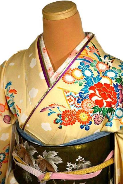 【最高級】美品 暈し染め 花尽くし 華やかな振袖 身丈163.5cm 裄丈64cm T3540 < 女性ファッション  【最高級】美品 暈し染め 花尽くし 華やかな振袖 身丈163.5cm 裄丈64cm T3540 < 女性ファッションの