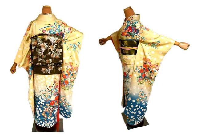 【最高級】美品 暈し染め 花尽くし 華やかな振袖 身丈163.5cm 裄丈64cm T3540 < 女性ファッション  【最高級】美品 暈し染め 花尽くし 華やかな振袖 身丈163.5cm 裄丈64cm T3540 < 女性ファッションの
