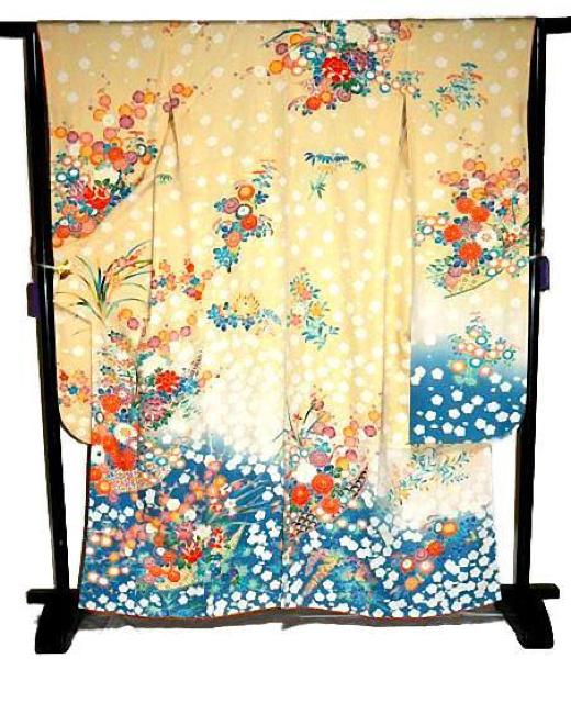 【最高級】美品 暈し染め 花尽くし 華やかな振袖 身丈163.5cm 裄丈64cm T3540 < 女性ファッション  【最高級】美品 暈し染め 花尽くし 華やかな振袖 身丈163.5cm 裄丈64cm T3540 < 女性ファッションの