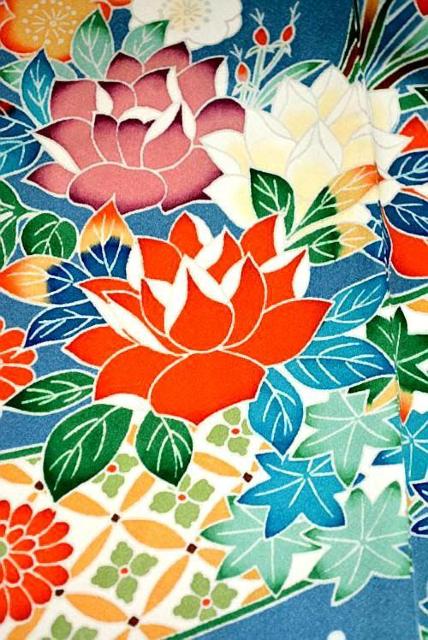 【最高級】美品 暈し染め 花尽くし 華やかな振袖 身丈163.5cm 裄丈64cm T3540 < 女性ファッション  【最高級】美品 暈し染め 花尽くし 華やかな振袖 身丈163.5cm 裄丈64cm T3540 < 女性ファッションの