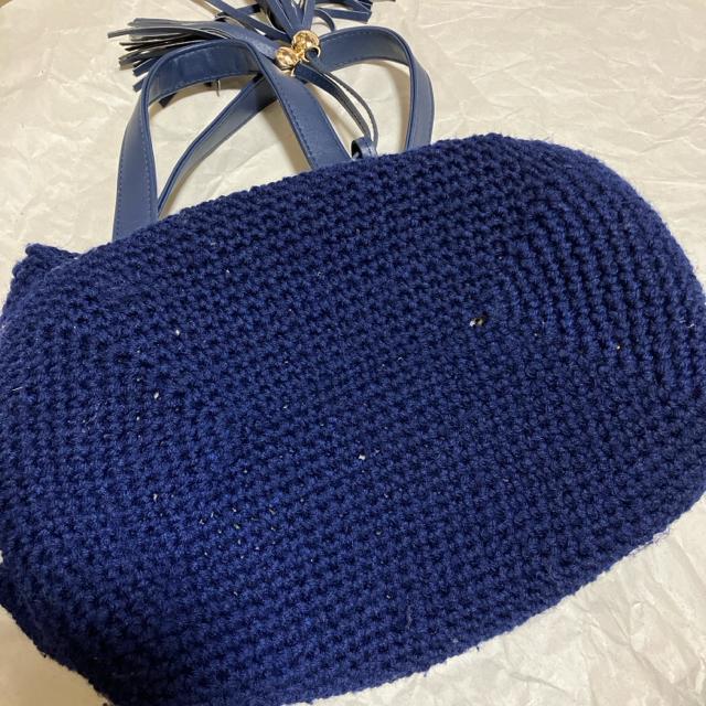 【ノーブランド扱い】 〈お洒落〉ハンドバッグ / ネイビー < 女性ファッション 【ノーブランド扱い】 〈お洒落〉ハンドバッグ / ネイビー < 女性ファッションの