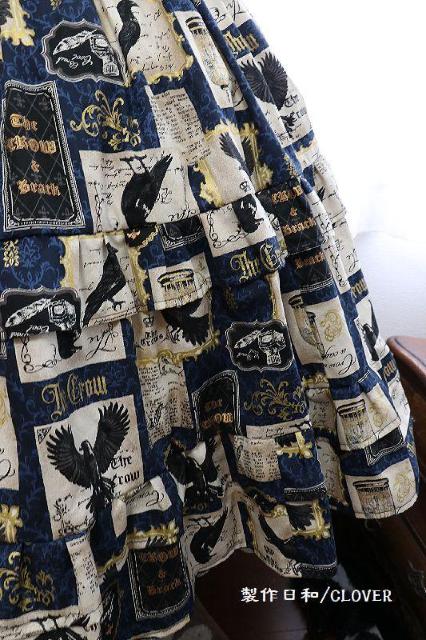 青鴉柄OP S〜Mサイズ < 女性ファッション 青鴉柄OP S〜Mサイズ < 女性ファッションの