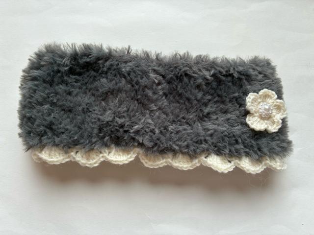 ハンドメイド ネックウォーマー ふわふわモコモコ グレー < 女性ファッション ハンドメイド ネックウォーマー ふわふわモコモコ グレー < 女性ファッションの