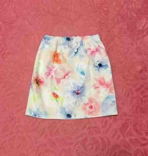 4everyぼかしフラワー柄3点セットアップ*トップスタイトスカート < 女性ファッション  4everyぼかしフラワー柄3点セットアップ*トップスタイトスカート < 女性ファッションの