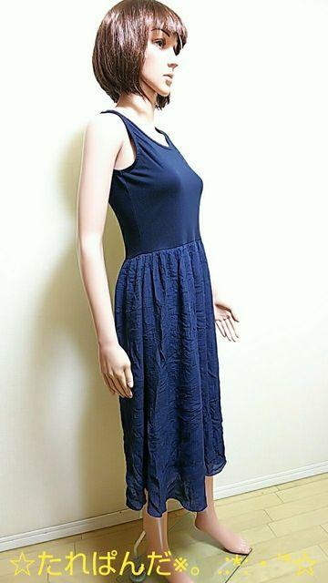 美品☆Mouth vally☆ふんわり系×異素材のドッキングワンピW81☆3点で即落 < 女性ファッション  美品☆Mouth vally☆ふんわり系×異素材のドッキングワンピW81☆3点で即落 < 女性ファッションの