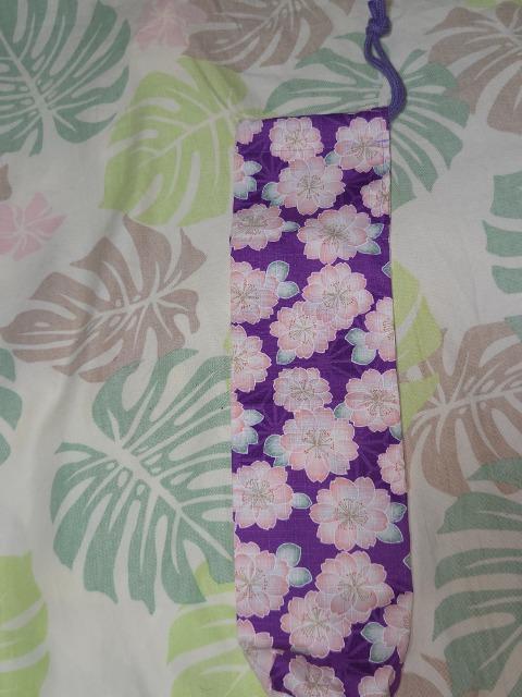 ★新柄紫×桜柄リコーダー入れ巾着袋 < キッズ/ベビー  ★新柄紫×桜柄リコーダー入れ巾着袋  < キッズ/ベビーの