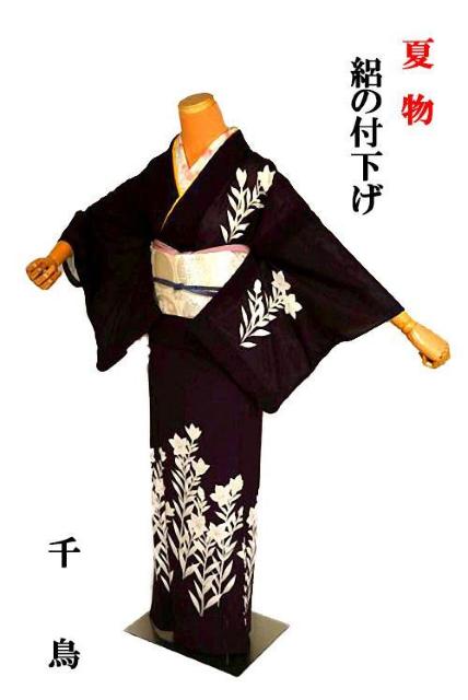 【夏物】【最高級】新品同様 絽葡萄色 銀彩 桔梗文 1つ紋 クリーニング済 付下げ 身丈166.5cm 裄丈64cm T3582 < 女性ファッション  【夏物】【最高級】新品同様 絽葡萄色 銀彩 桔梗文 1つ紋 クリーニング済 付下げ 身丈166.5cm 裄丈64cm T3582  < 女性ファッションの