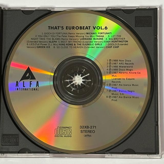 �I���j�o�X / That's EUROBEAT VOL. 6 �� CD/DVD/�r�f�I�� 