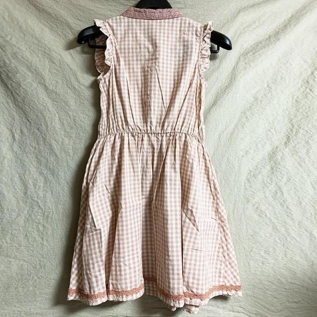 新品 axes femアクシーズファム チェック 刺繍 フリル ワンピース 膝丈 < ブランド 新品 axes femアクシーズファム チェック 刺繍 フリル ワンピース 膝丈 < ブランドの