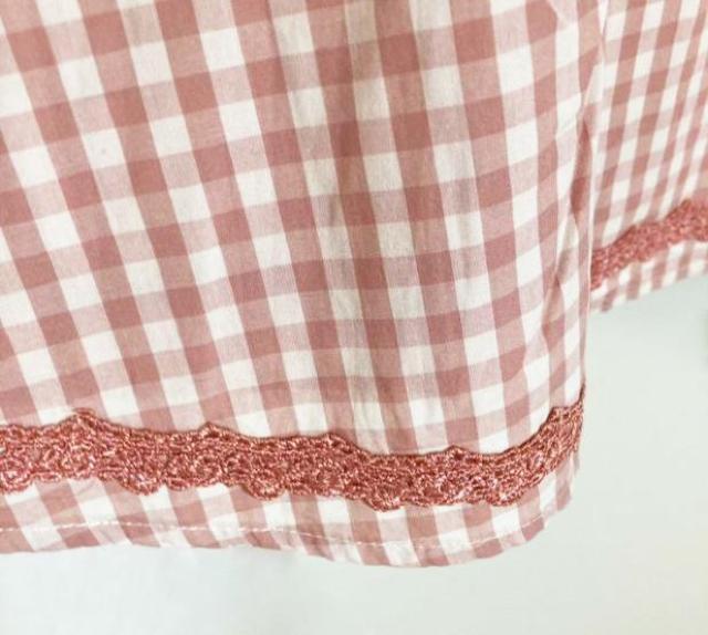 新品 axes femアクシーズファム チェック 刺繍 フリル ワンピース 膝丈 < ブランド 新品 axes femアクシーズファム チェック 刺繍 フリル ワンピース 膝丈 < ブランドの