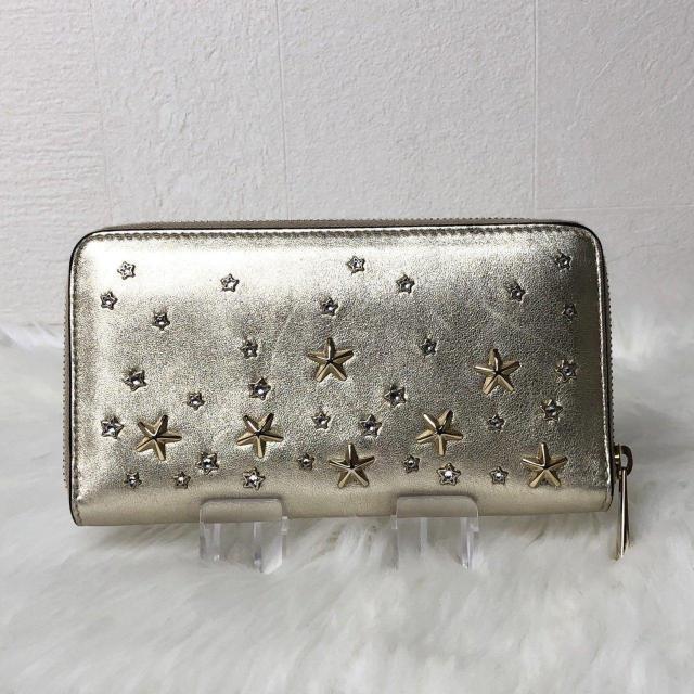 �y���i�zJIMMY CHOO �W�~�[�`���E �����z ���E���h�t�@�X�i�[ �N���X�^�� �X�^�[ �X�^�b�Y ���C�g�S�[���h �� �u�����h�� 
