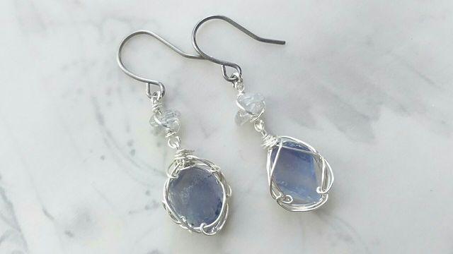 6*蛍石の欠片*ピアス*silver 17017 < 女性アクセサリー/時計  6*蛍石の欠片*ピアス*silver 17017  < 女性アクセサリー/時計の