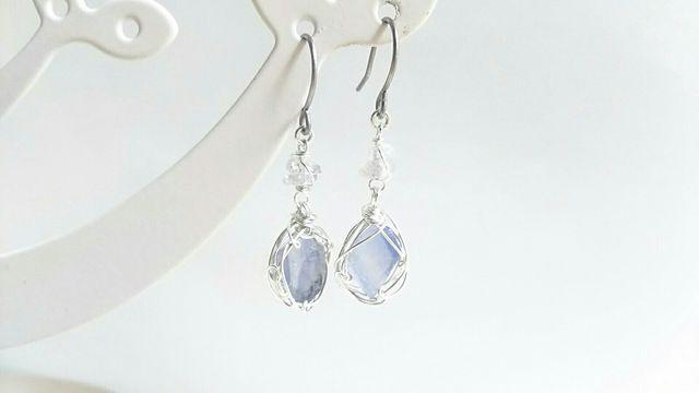 6*蛍石の欠片*ピアス*silver 17017 < 女性アクセサリー/時計  6*蛍石の欠片*ピアス*silver 17017 < 女性アクセサリー/時計の