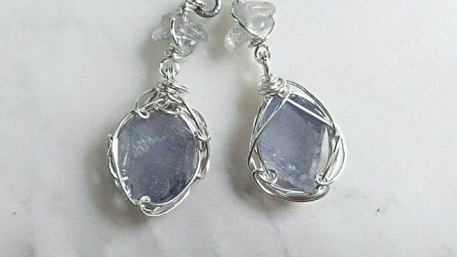 6*蛍石の欠片*ピアス*silver 17017 < 女性アクセサリー/時計  6*蛍石の欠片*ピアス*silver 17017 < 女性アクセサリー/時計の