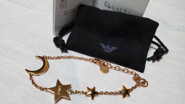 正規未 アルマーニ ミックスアイコンチャーム チェーンブレスレット クレセントムーン スター 付属有 < ブランド  正規未 アルマーニ ミックスアイコンチャーム チェーンブレスレット クレセントムーン スター 付属有 < ブランドの