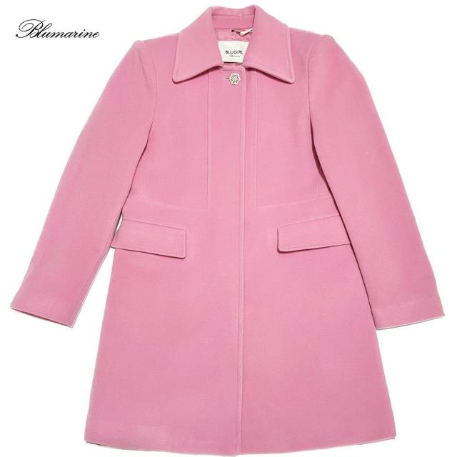 新品ブルーガール ステンカラーコート ピンク #42 blugirl < ブランド 新品ブルーガール ステンカラーコート ピンク #42 blugirl < ブランドの