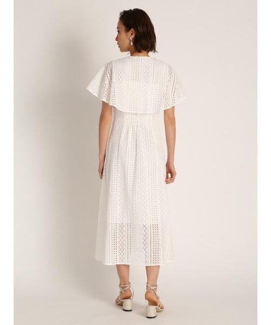 CELFORDセルフォードコットンエンブロイダリーワンピースホワイトレースケープワンピース白 < 女性ファッション CELFORDセルフォードコットンエンブロイダリーワンピースホワイトレースケープワンピース白 < 女性ファッションの