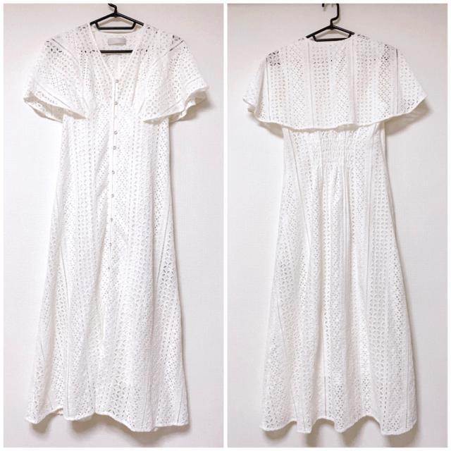 CELFORDセルフォードコットンエンブロイダリーワンピースホワイトレースケープワンピース白 < 女性ファッション CELFORDセルフォードコットンエンブロイダリーワンピースホワイトレースケープワンピース白 < 女性ファッションの