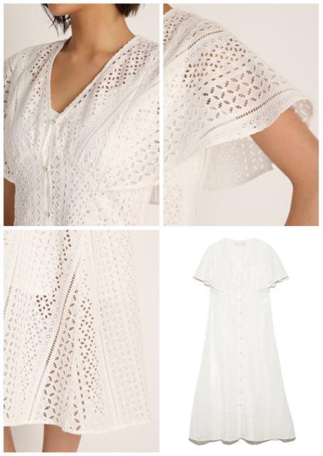 CELFORDセルフォードコットンエンブロイダリーワンピースホワイトレースケープワンピース白 < 女性ファッション CELFORDセルフォードコットンエンブロイダリーワンピースホワイトレースケープワンピース白 < 女性ファッションの