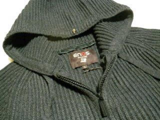 【ENOS】《New》イタリアスタイル★ウールニット*ジップパーカージャケット<ダークグレーL> < 男性ファッション 【ENOS】《New》イタリアスタイル★ウールニット*ジップパーカージャケット<ダークグレーL> < 男性ファッションの