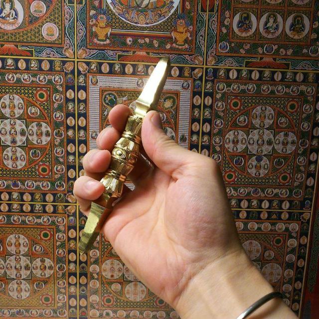 独鈷杵 大々型(長さ16.2cm)◆密教で使われる仏具・寺院仏具・金剛杵 < インテリア/ライフ  独鈷杵 大々型(長さ16.2cm)◆密教で使われる仏具・寺院仏具・金剛杵 < インテリア/ライフの
