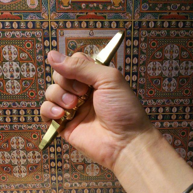 独鈷杵 大々型(長さ16.2cm)◆密教で使われる仏具・寺院仏具・金剛杵 < インテリア/ライフ  独鈷杵 大々型(長さ16.2cm)◆密教で使われる仏具・寺院仏具・金剛杵 < インテリア/ライフの