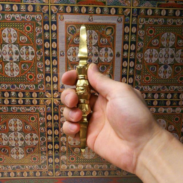 独鈷杵 大々型(長さ16.2cm)◆密教で使われる仏具・寺院仏具・金剛杵 < インテリア/ライフ  独鈷杵 大々型(長さ16.2cm)◆密教で使われる仏具・寺院仏具・金剛杵 < インテリア/ライフの
