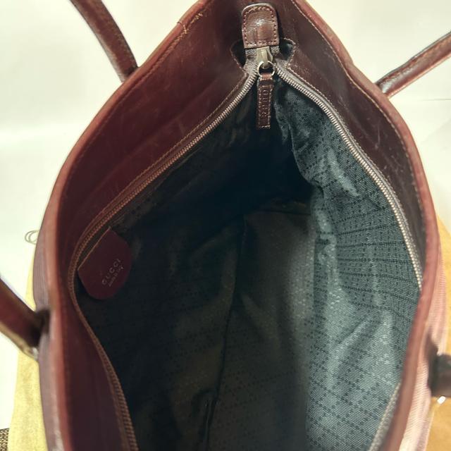 GUCCI ナイロン レザー ハンドバッグ トートバッグ 0457 ブラウン ボルドー < ブランド GUCCI ナイロン レザー ハンドバッグ トートバッグ 0457 ブラウン ボルドー < ブランドの