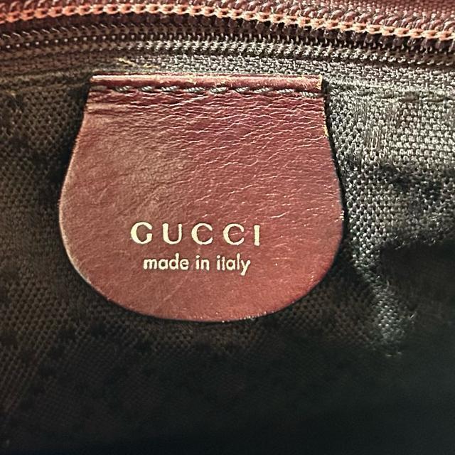 GUCCI ナイロン レザー ハンドバッグ トートバッグ 0457 ブラウン ボルドー < ブランド GUCCI ナイロン レザー ハンドバッグ トートバッグ 0457 ブラウン ボルドー < ブランドの