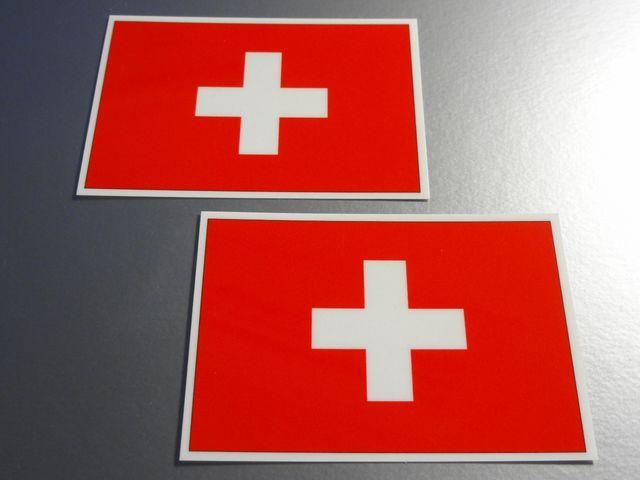 ■スイス国旗ステッカー2枚セット■スーツケースなどに < 自動車/バイク ■スイス国旗ステッカー2枚セット■スーツケースなどに < 自動車/バイク