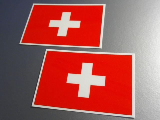 ■スイス国旗ステッカー2枚セット■スーツケースなどに < 自動車/バイク ■スイス国旗ステッカー2枚セット■スーツケースなどに < 自動車/バイク
