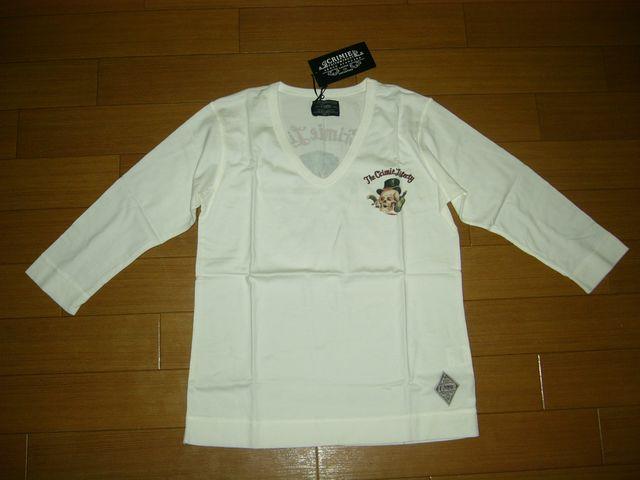 新品CRIMIEクライミーカットソーS白Vネック7分丈スカルロンT < ブランド 新品CRIMIEクライミーカットソーS白Vネック7分丈スカルロンT < ブランドの