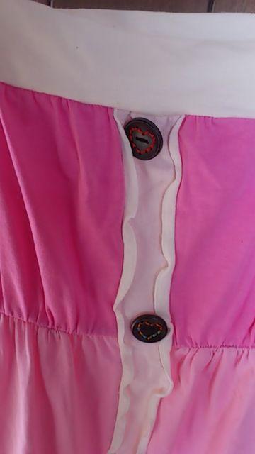 フリーサイズ!ボタン飾りハート刺繍入り!ミニワンピ型ネグリジェ部屋着! < 女性ファッション  フリーサイズ!ボタン飾りハート刺繍入り!ミニワンピ型ネグリジェ部屋着! < 女性ファッションの