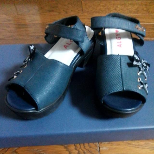 ○ ALGY 23.0cm 新品 ブルー サンダル < ブランド ○ ALGY 23.0cm 新品 ブルー サンダル < ブランドの