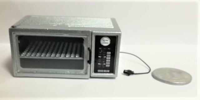 ミニチュア★電子レンジ★シルバー★ドールハウスに★ < おもちゃ  ミニチュア★電子レンジ★シルバー★ドールハウスに★  < おもちゃの