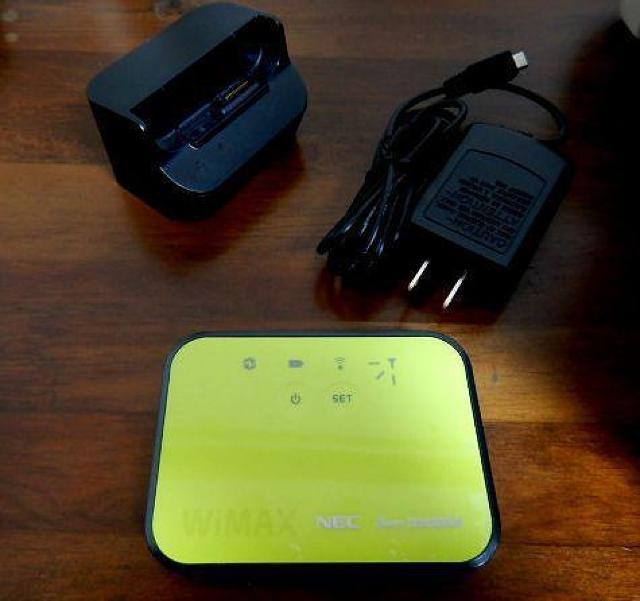 ★モバイルWiMAXルータ Aterm WM3600R ライム クレードルセット PA-WM3600S(AT)L 中古品 < PC本体/周辺機器  ★モバイルWiMAXルータ Aterm WM3600R ライム クレードルセット PA-WM3600S(AT)L 中古品 < PC本体/周辺機器の