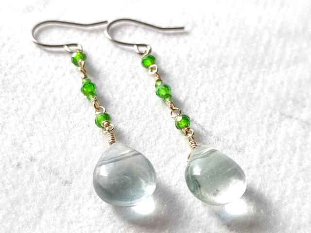 14kgf*フローライトのピアス* 23006 < 女性アクセサリー/時計 14kgf*フローライトのピアス* 23006 < 女性アクセサリー/時計の