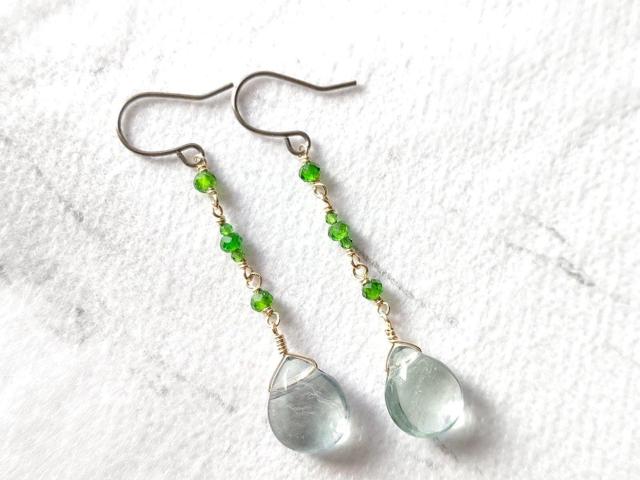 14kgf*フローライトのピアス* 23006 < 女性アクセサリー/時計 14kgf*フローライトのピアス* 23006 < 女性アクセサリー/時計の