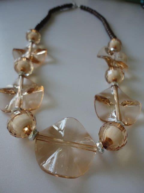 大人風 茶ベース ジャラジャラネックレス < 女性アクセサリー/時計 大人風 茶ベース ジャラジャラネックレス < 女性アクセサリー/時計の