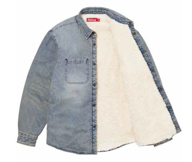 Supreme Faux Shearling Lined Work Shirt�y�l�z �� �u�����h�� 