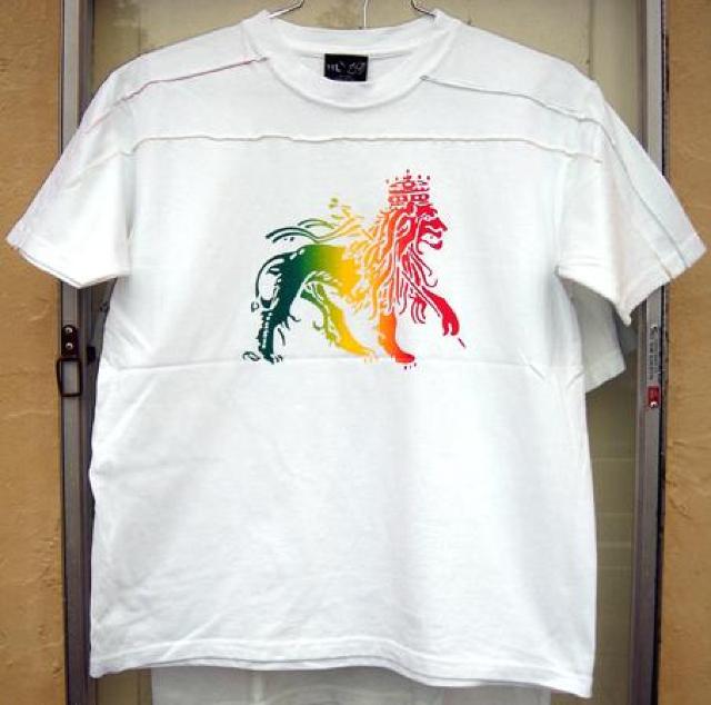 M-69 オリジナル Jah Lion ステッチ (Stitch) Tシャツ ルーツ ロック レゲエ ラスタ ライオン XS < 男性ファッション M-69 オリジナル Jah Lion ステッチ (Stitch) Tシャツ ルーツ ロック レゲエ ラスタ ライオン XS < 男性ファッションの