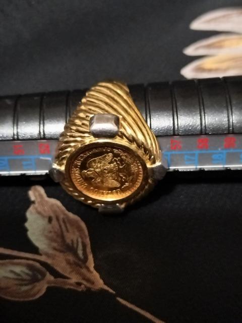 K18pt900コインリング < 女性アクセサリー/時計 K18pt900コインリング < 女性アクセサリー/時計の