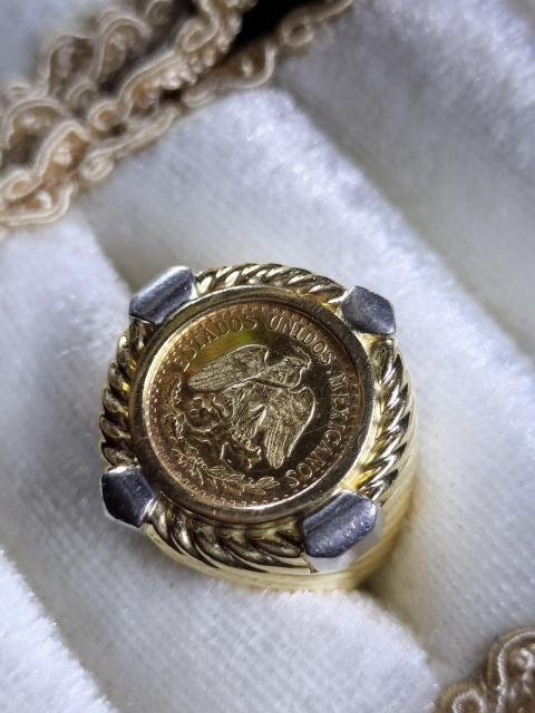 K18pt900コインリング < 女性アクセサリー/時計 K18pt900コインリング < 女性アクセサリー/時計の