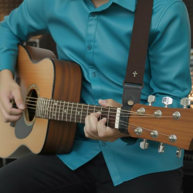 クロスモチーフ 十字架 ギター ストラップ ボタン付き アコギ アコースティックギター エレキギター ベース 茶色 < ホビー クロスモチーフ 十字架 ギター ストラップ ボタン付き アコギ アコースティックギター エレキギター ベース 茶色 < ホビーの