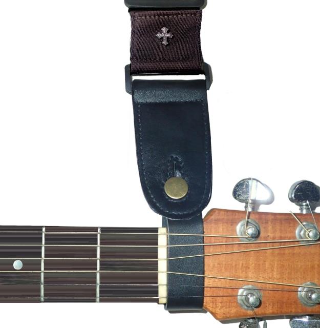 クロスモチーフ 十字架 ギター ストラップ ボタン付き アコギ アコースティックギター エレキギター ベース 茶色 < ホビー クロスモチーフ 十字架 ギター ストラップ ボタン付き アコギ アコースティックギター エレキギター ベース 茶色 < ホビーの