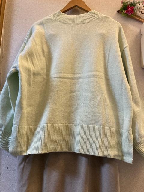 LL新品ラメグリーンVネックセーター < 女性ファッション LL新品ラメグリーンVネックセーター < 女性ファッションの