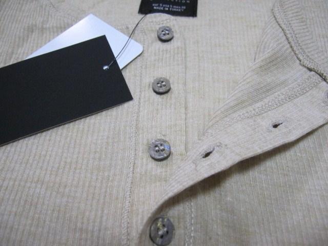 □ZARA/ザラ ヘンリー ロングTシャツ/ベージュ/メンズ・Sサイズ☆新品 < ブランド  □ZARA/ザラ ヘンリー ロングTシャツ/ベージュ/メンズ・Sサイズ☆新品 < ブランドの