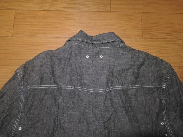 SOPHNET. ソフネット 5分丈 デニム シャツ L ブラック 赤耳 < ブランド  SOPHNET. ソフネット 5分丈 デニム シャツ L ブラック 赤耳 < ブランドの